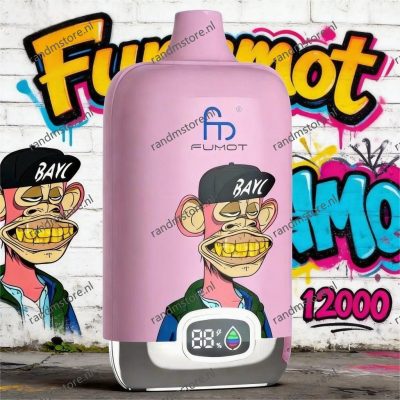 Fumot Digital Box 12000 Peach Ice-smaak - RandM Tornado NL
