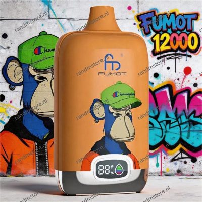 Fumot Digital Box 12000 Peach Mango smaak - RandM Tornado NL