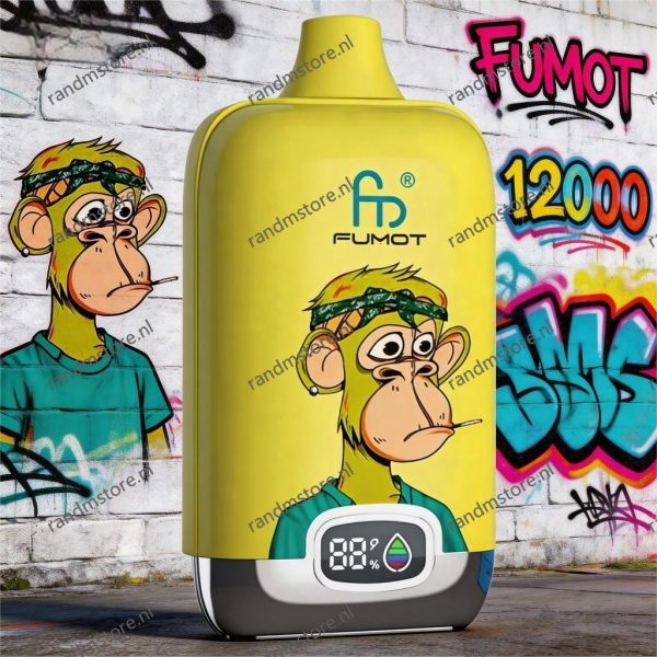 Fumot Digital Box 12000 Pineapple Ice smaak - RandM Tornado NL