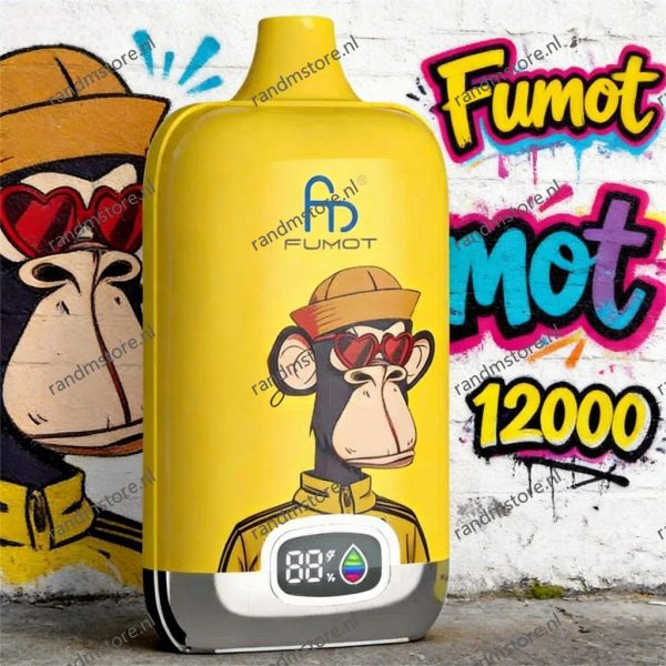 Fumot Digital Box 12000 Strawberry Watermelon Smaak - RandM Tornado NL
