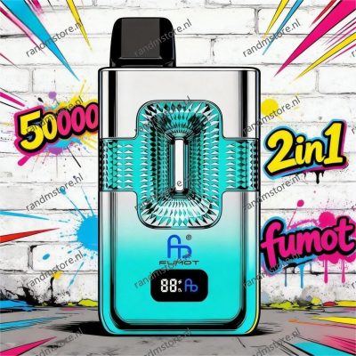 Fumot 2in1 50k Blueberry Hubba Bubba & Watermelon Hubba Bubba Smaak - RandM Tornado NL