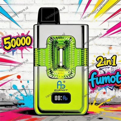 Fumot ECO 2in1 50000 Ice Pop & Kiwi Passion Fruit Guava Smaak - RandM Tornado NL