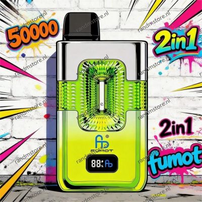 Fumot 50k 2in1 Peach Mango Watermelon & Pina Colada Smaak - RandM Tornado NL