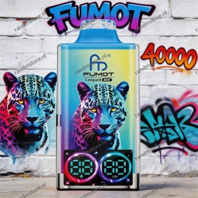 Fumot Leopard 40000 Black Dragon Ice Smaak - RandM Tornado NL