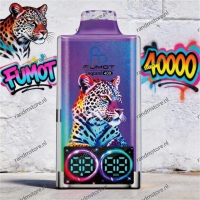 Fumot Leopard 40000 Blueberry Pomegranate Ice Smaak - RandM Tornado NL