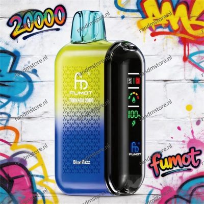 Fumot Tornado 20000 Blue Razz Smaak - RandM Tornado NL