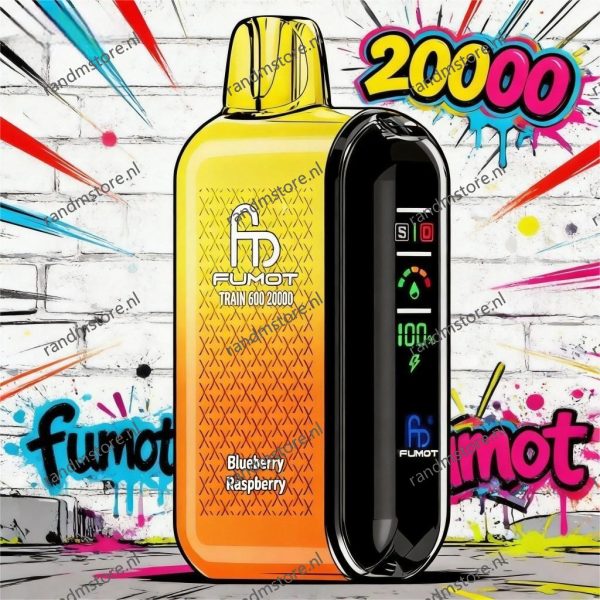 Fumot Tornado 20000 Blueberry Raspberry Smaak - RandM Tornado NL