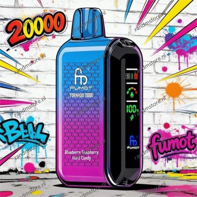Fumot 20k Blueberry Raspberry Hard Candy Smaak - RandM Tornado NL