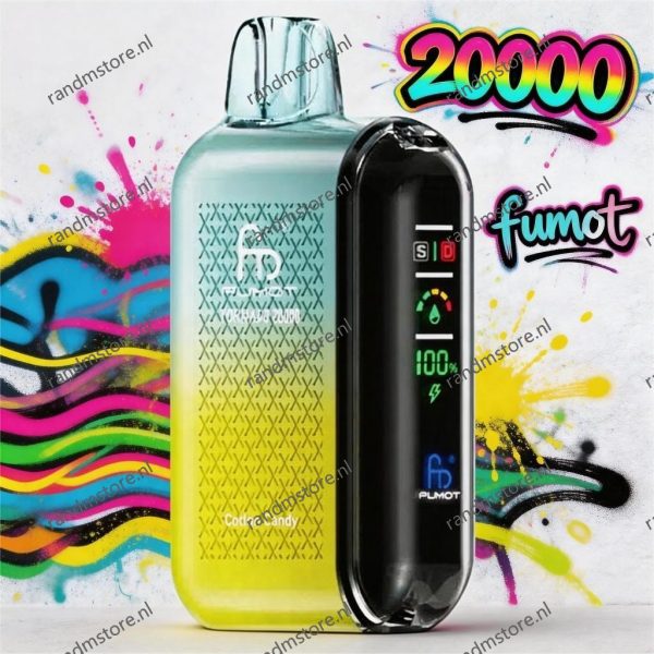 Fumot Tornado 20000 Cotton Candy Smaak - RandM Tornado NL