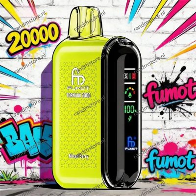 Fumot Tornado 20k Mixed Berry smaak - RandM Tornado NL