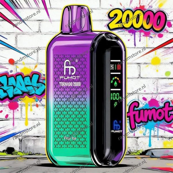 Fumot Tornado 20000 Pear Ice Smaak - RandM Tornado NL