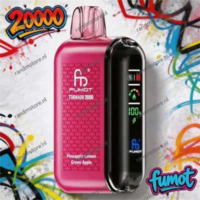 Fumot Tornado 20k Pineapple Lemon Green Apple Smaak - RandM Tornado NL