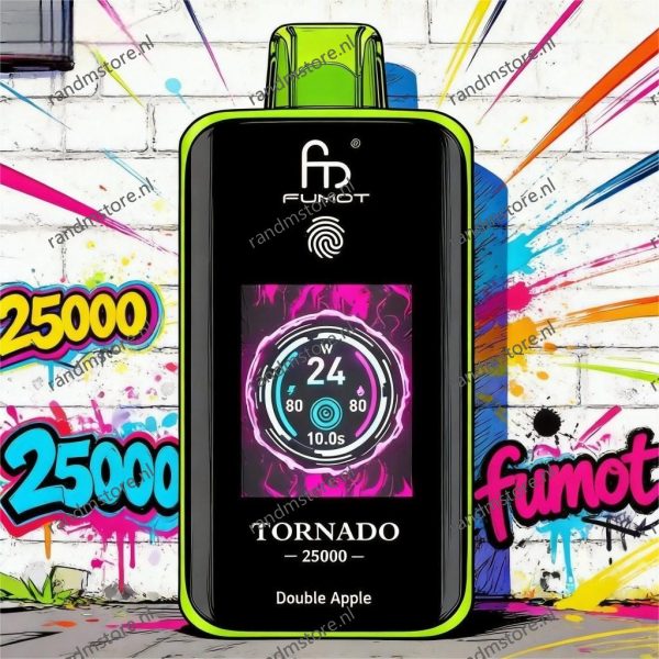 Fumot Tornado 25000 Double Apple Smaak - RandM Tornado NL