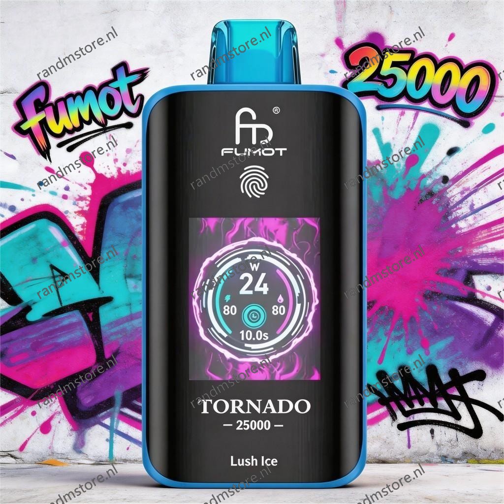 Fumot Tornado 25000 Lush Ice smaak - RandM Tornado NL