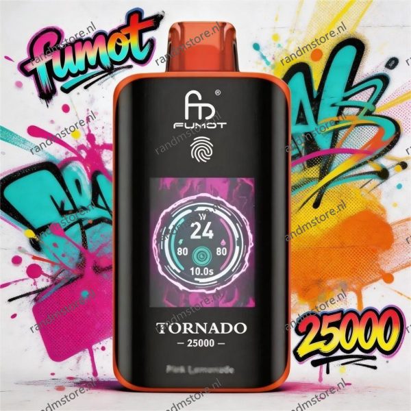 Fumot 25000 Strawberry Red Bull-smaak - RandM Tornado NL