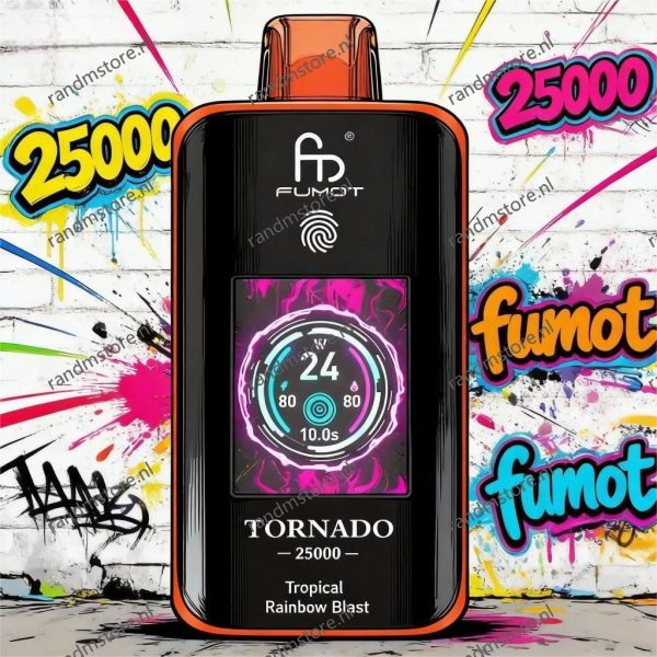 Fumot 25k Tropical Rainbow Blast Smaak - RandM Tornado NL
