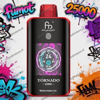 Tornado 25000 Watermelon Ice smaak - RandM Tornado NL