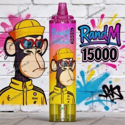 Randm Tornado 15000 Banana Ice Smaak - RandM Tornado NL
