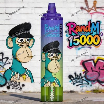 Randm 15000 Blueberry Bubblegum Smaak - RandM Tornado NL