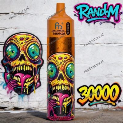 Randm 30000 Music Strawberry Banana smaak - RandM Tornado NL